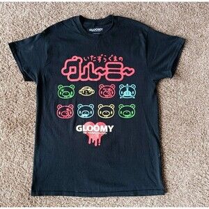 Gloomy Bear Issac Morris T-Shirt Men's Medium Black Short Sleeve Limited Edition